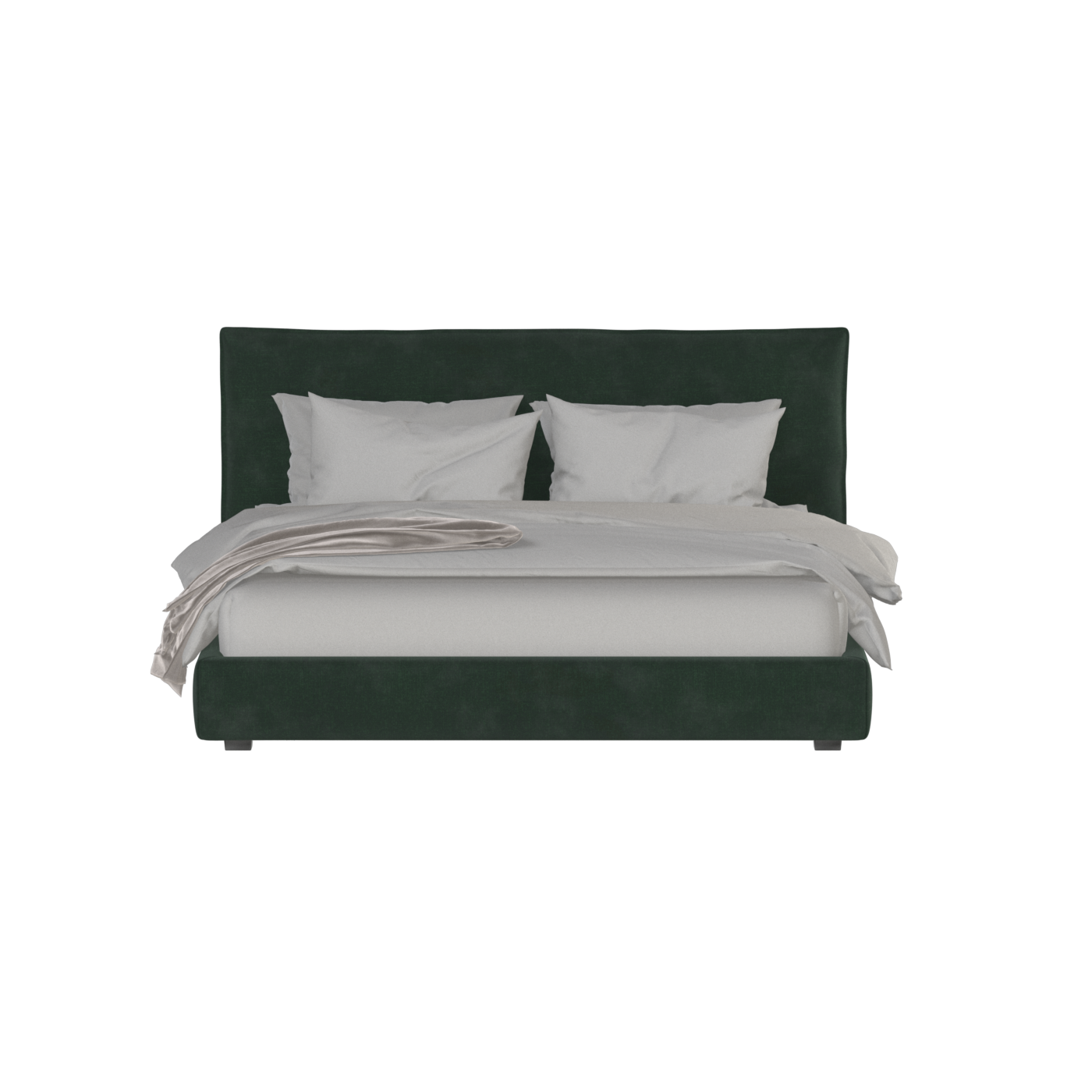 Thea Upholstered Double Bed with Clean Headboard
