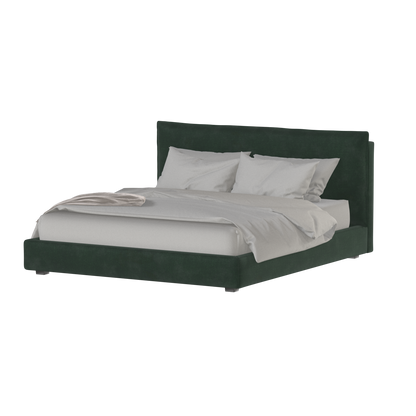 Thea Upholstered Double Bed with Clean Headboard