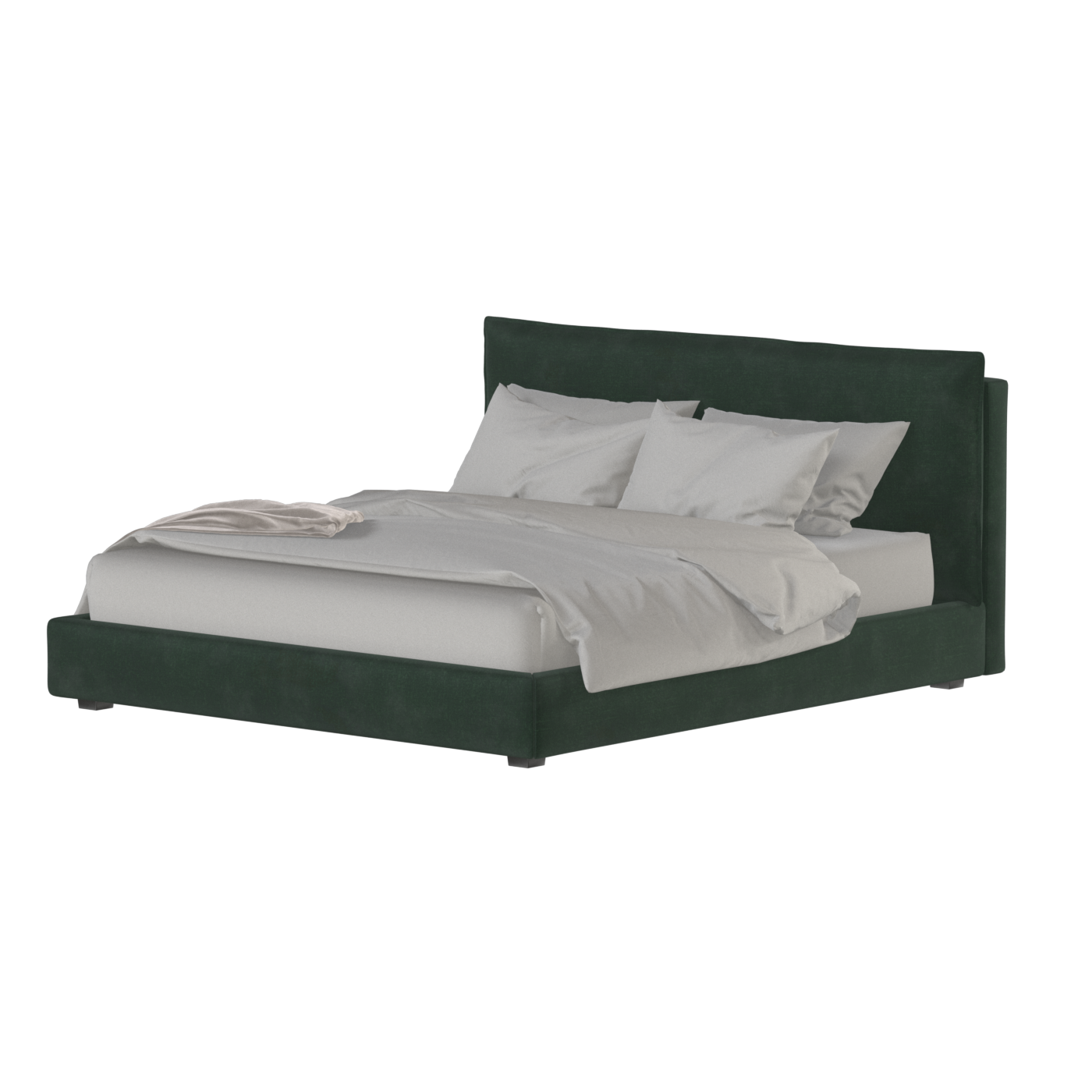 Thea Upholstered Double Bed with Clean Headboard