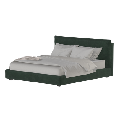 Thea Upholstered Double Bed with Clean Headboard