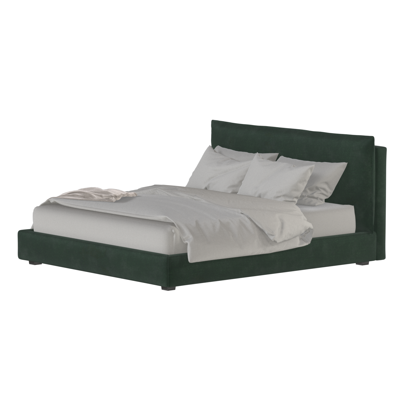 Thea Upholstered Double Bed with Clean Headboard