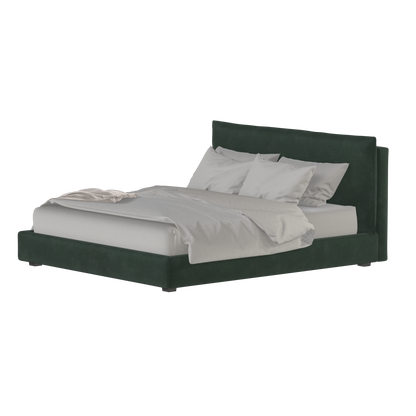 Thea Upholstered Double Bed with Clean Headboard
