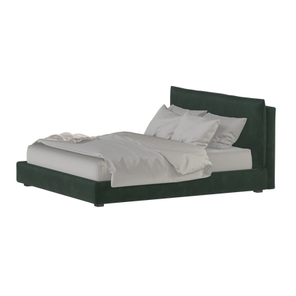 Thea Upholstered Double Bed with Clean Headboard