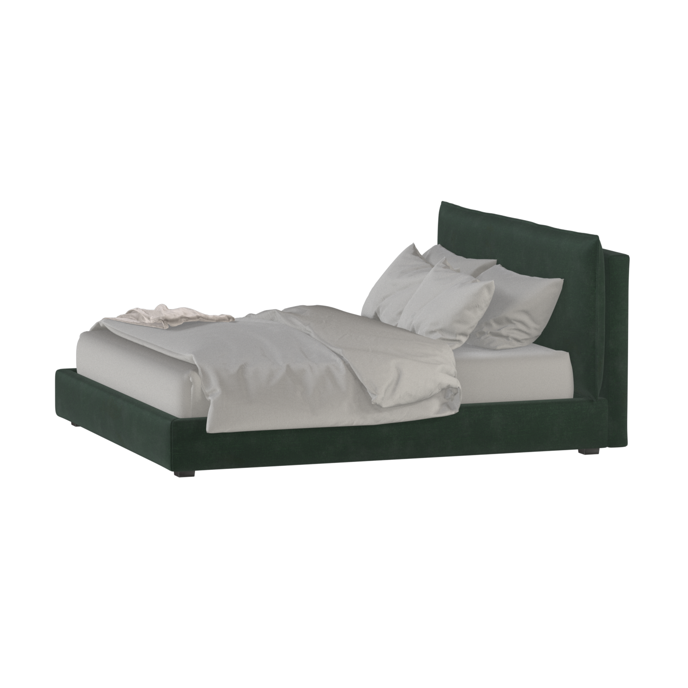 Thea Upholstered Double Bed with Clean Headboard