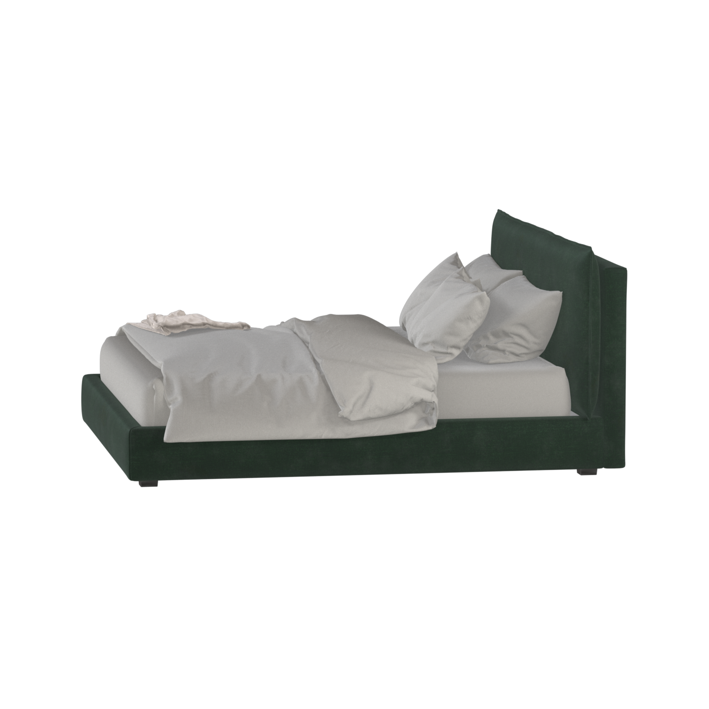 Thea Upholstered Double Bed with Clean Headboard