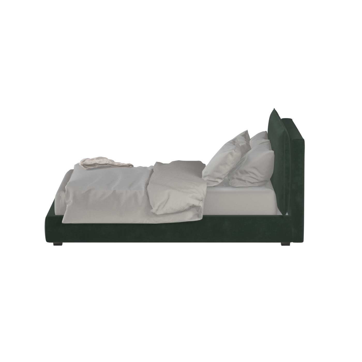 Thea Upholstered Double Bed with Clean Headboard