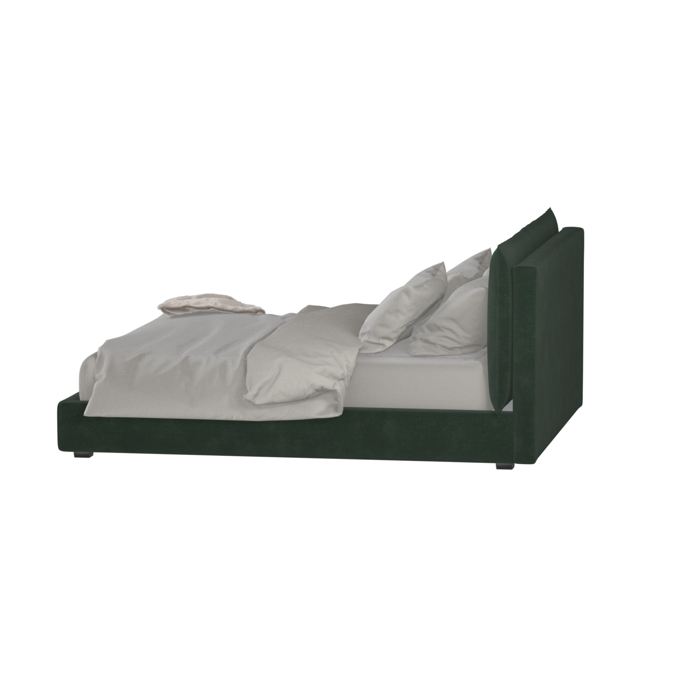 Thea Upholstered Double Bed with Clean Headboard