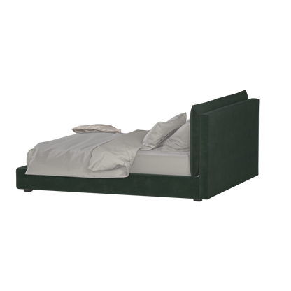 Thea Upholstered Double Bed with Clean Headboard
