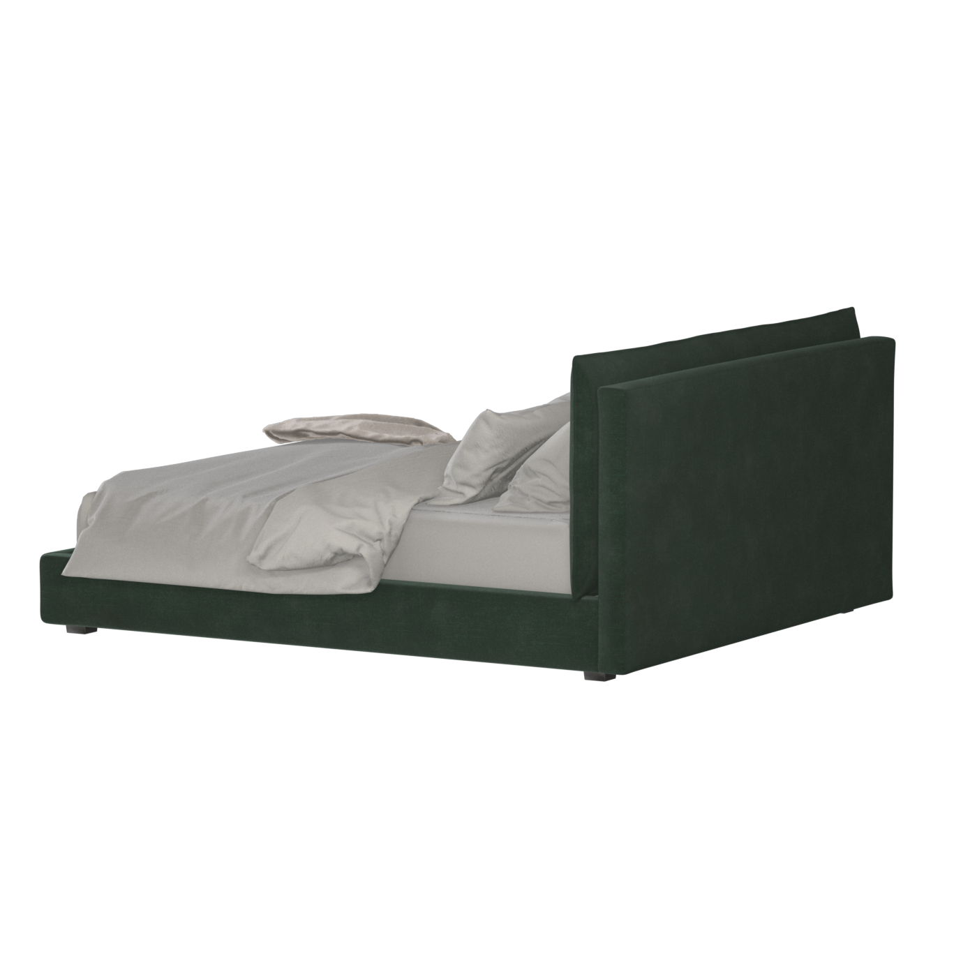 Thea Upholstered Double Bed with Clean Headboard