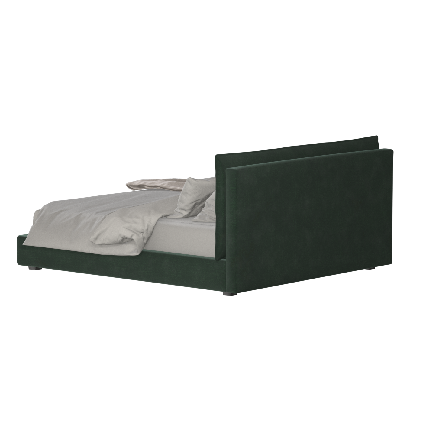 Thea Upholstered Double Bed with Clean Headboard