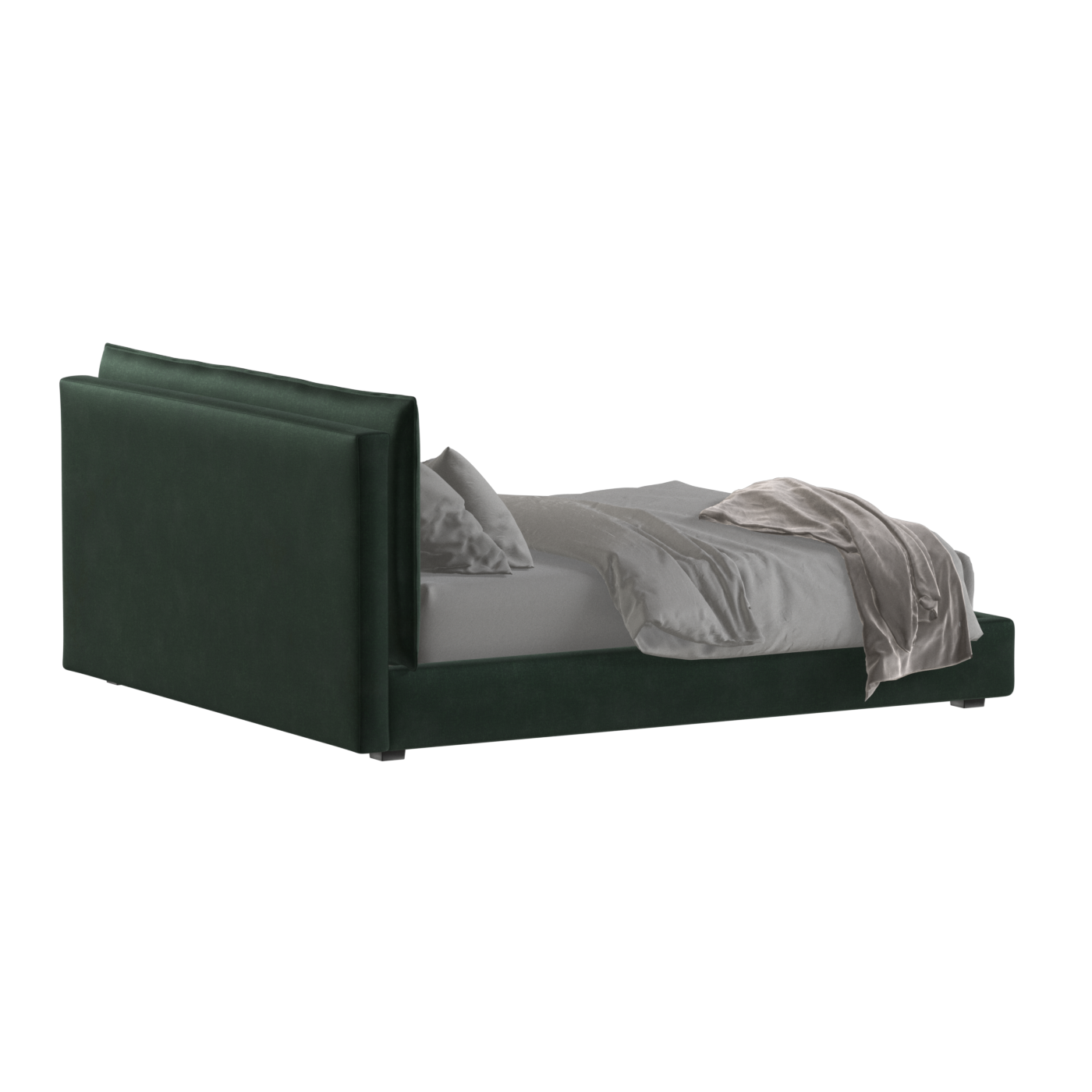 Thea Upholstered Double Bed with Clean Headboard