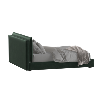Thea Upholstered Double Bed with Clean Headboard
