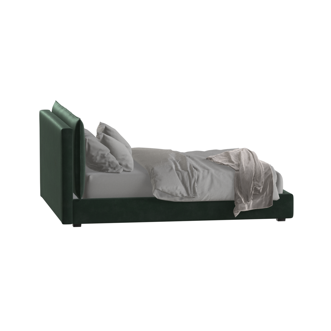 Thea Upholstered Double Bed with Clean Headboard