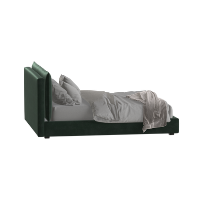Thea Upholstered Double Bed with Clean Headboard