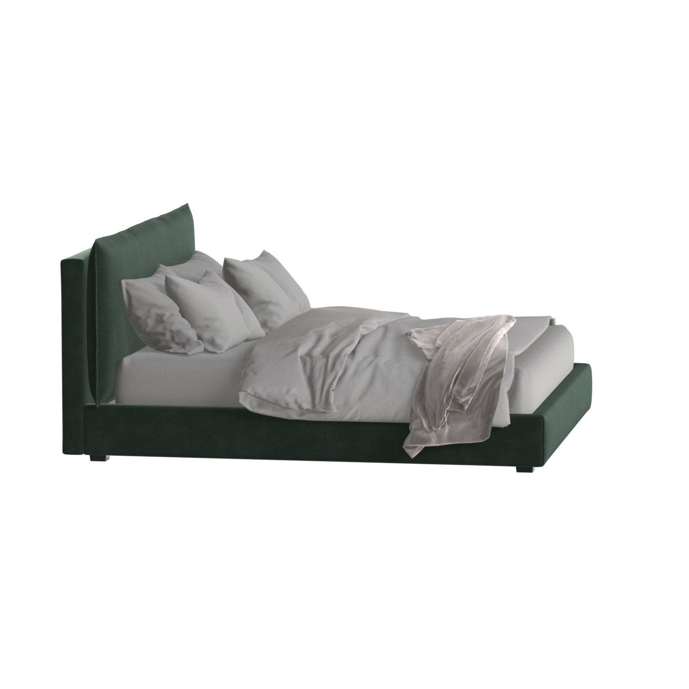 Thea Upholstered Double Bed with Clean Headboard