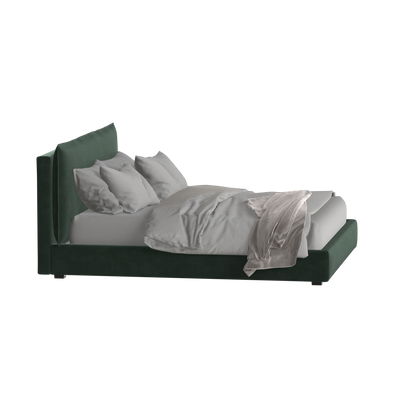 Thea Upholstered Double Bed with Clean Headboard