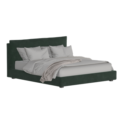Thea Upholstered Double Bed with Clean Headboard