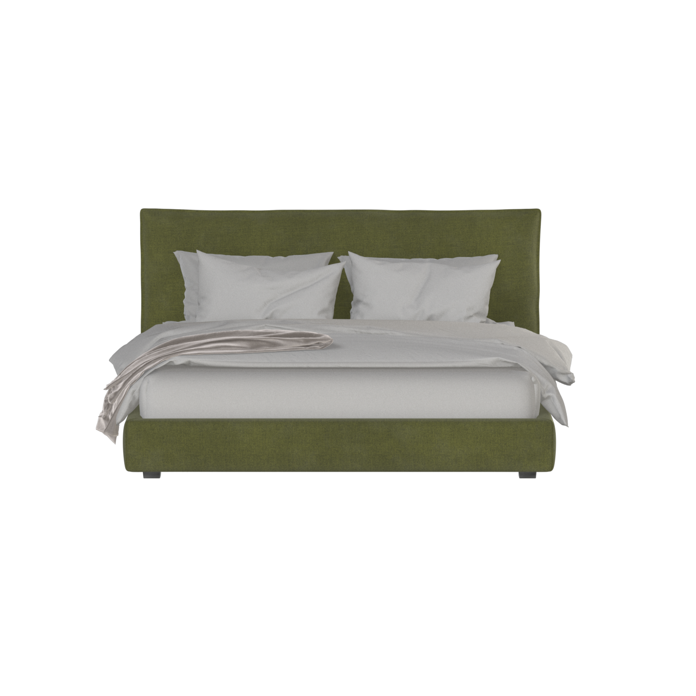 Thea Upholstered Double Bed with Clean Headboard