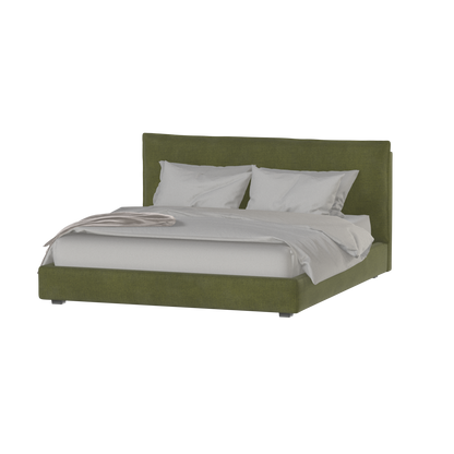 Thea Upholstered Double Bed with Clean Headboard