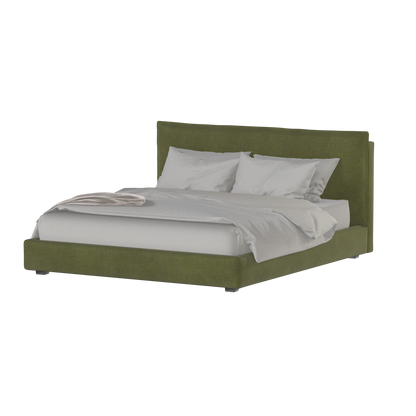 Thea Upholstered Double Bed with Clean Headboard