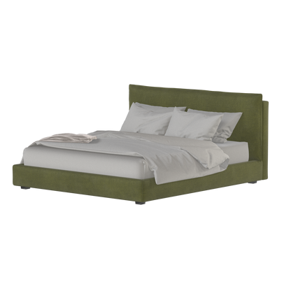 Thea Upholstered Double Bed with Clean Headboard