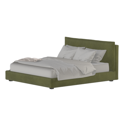Thea Upholstered Double Bed with Clean Headboard