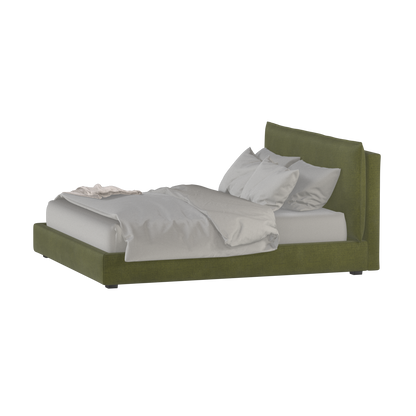 Thea Upholstered Double Bed with Clean Headboard