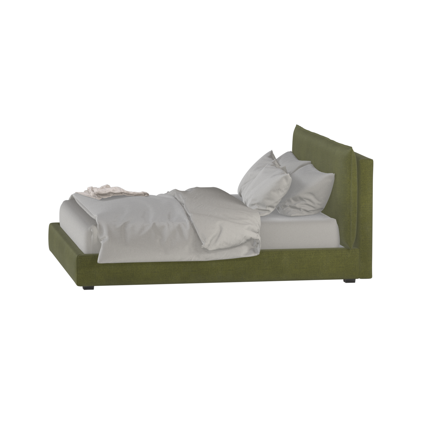 Thea Upholstered Double Bed with Clean Headboard