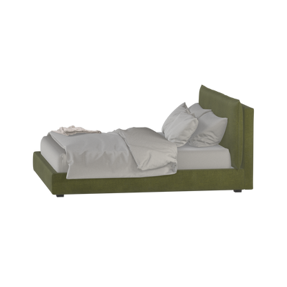 Thea Upholstered Double Bed with Clean Headboard