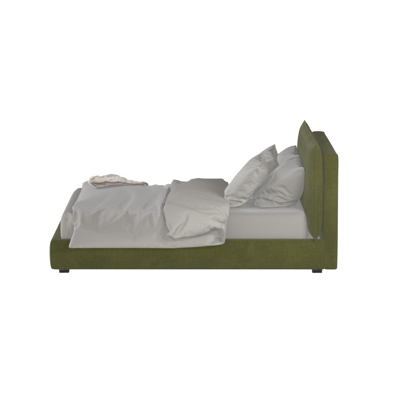 Thea Upholstered Double Bed with Clean Headboard