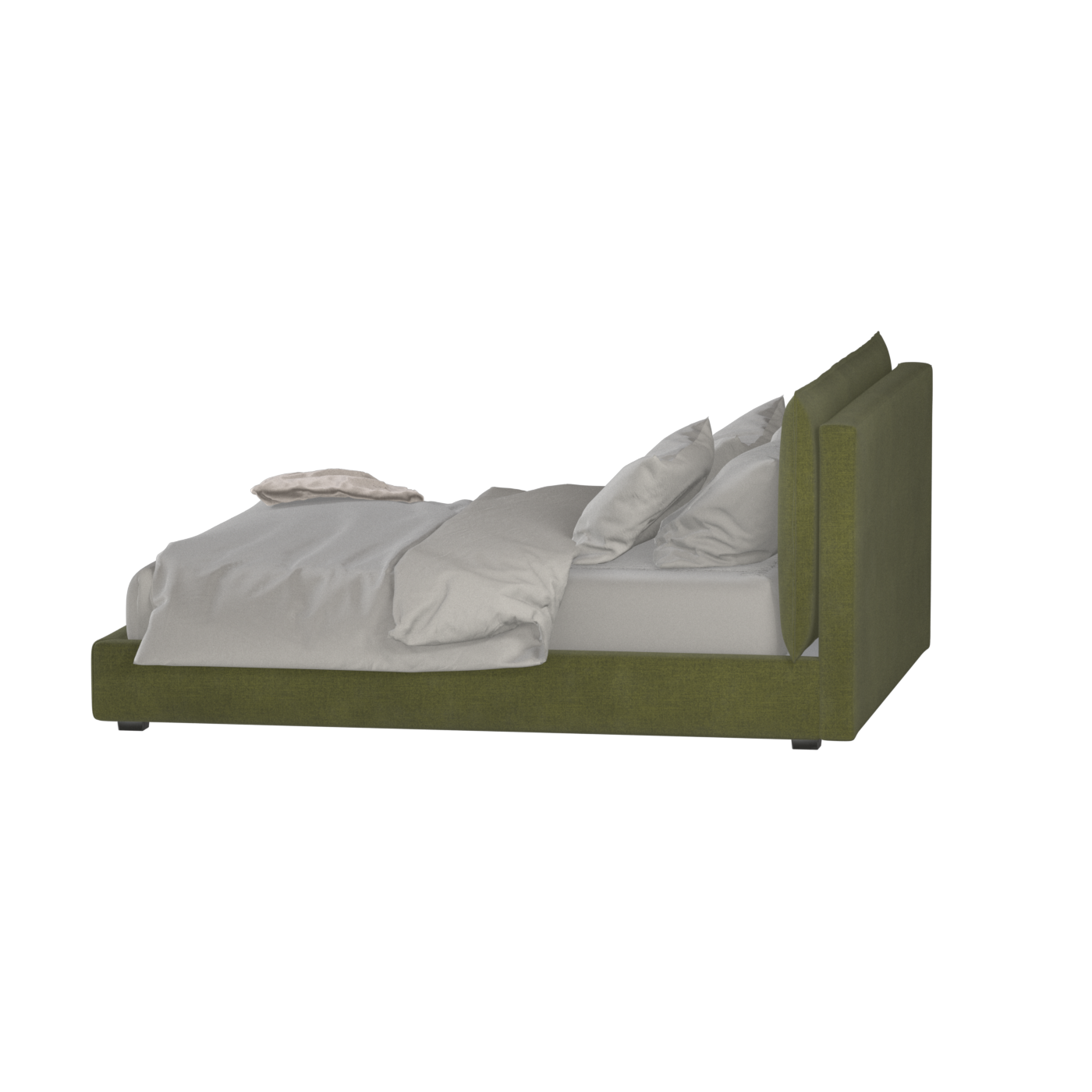 Thea Upholstered Double Bed with Clean Headboard