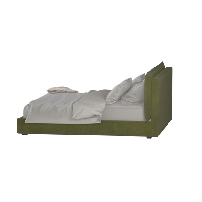 Thea Upholstered Double Bed with Clean Headboard