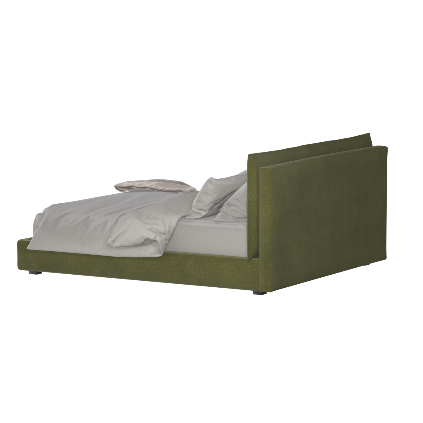 Thea Upholstered Double Bed with Clean Headboard