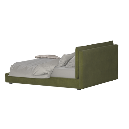 Thea Upholstered Double Bed with Clean Headboard