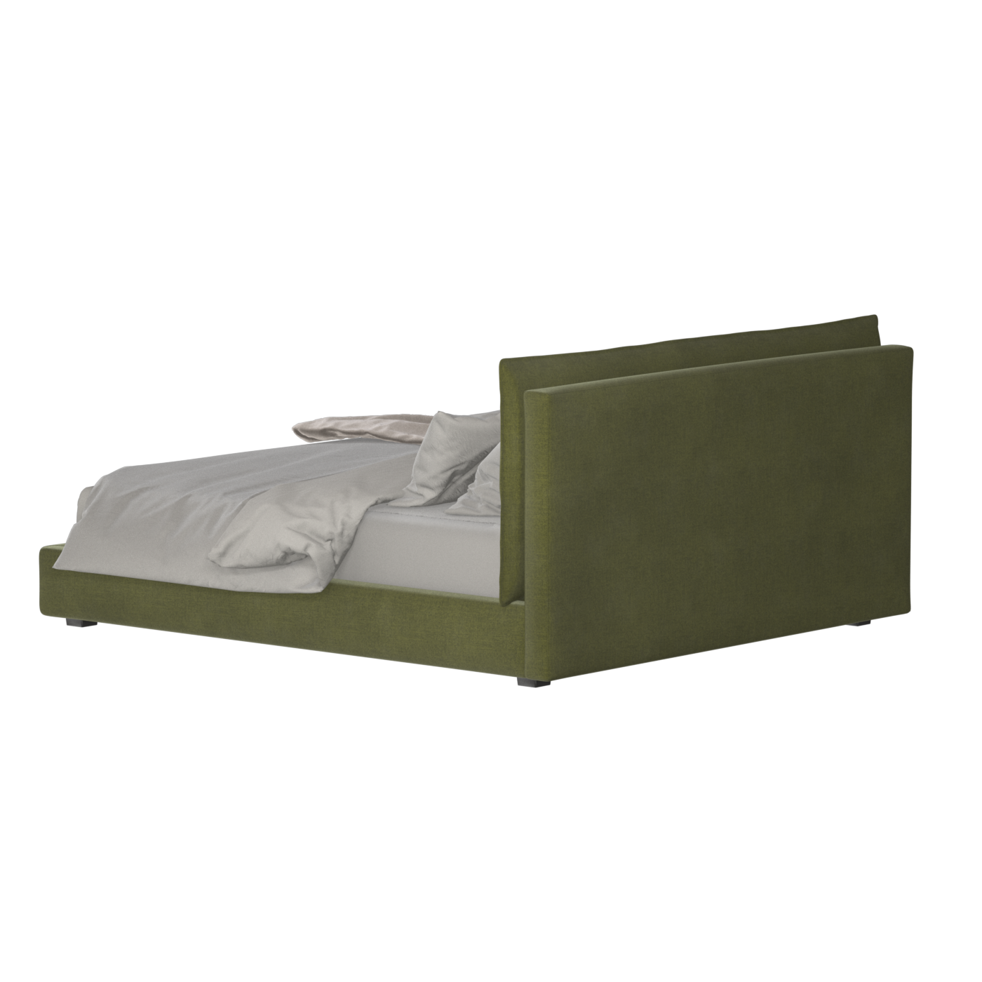 Thea Upholstered Double Bed with Clean Headboard