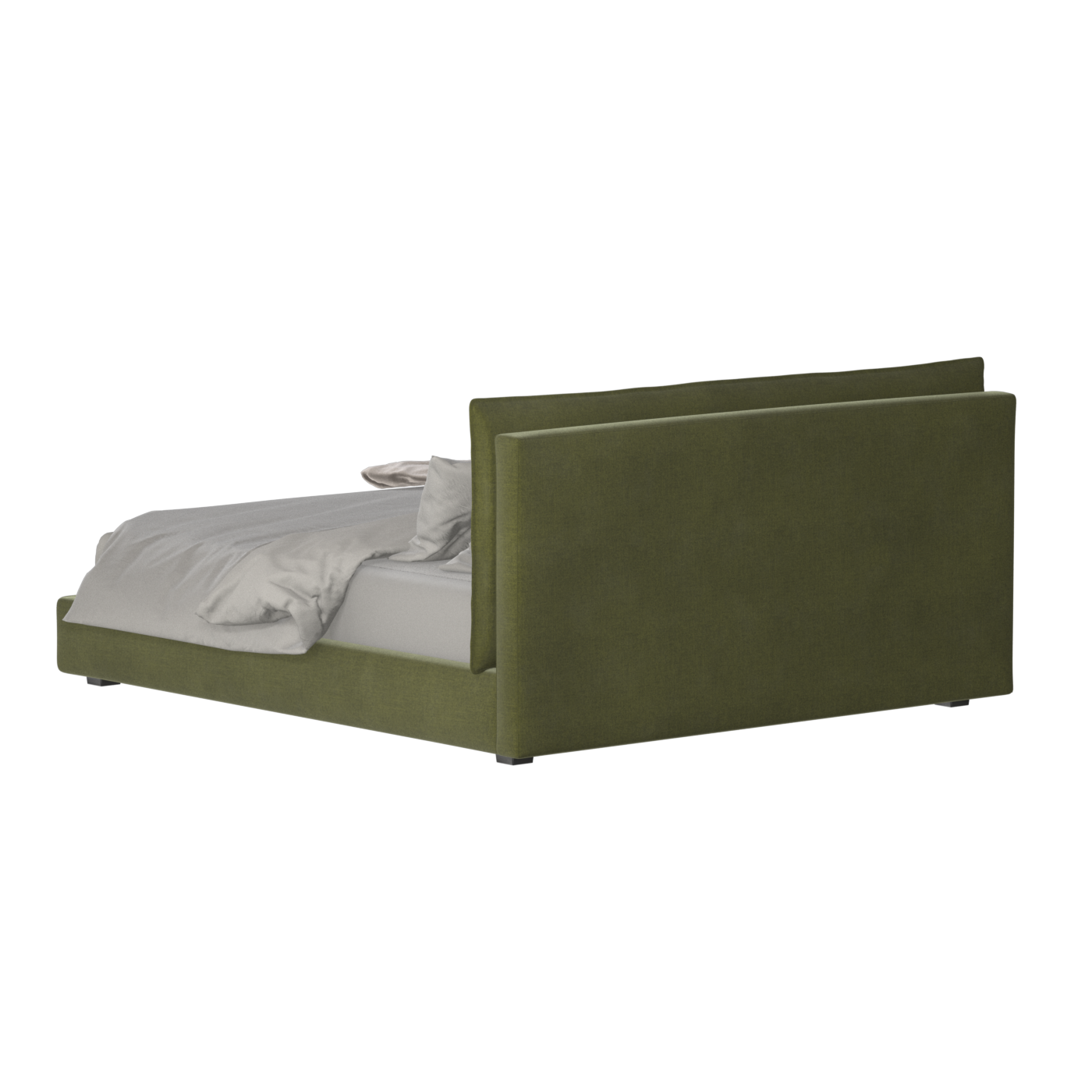 Thea Upholstered Double Bed with Clean Headboard