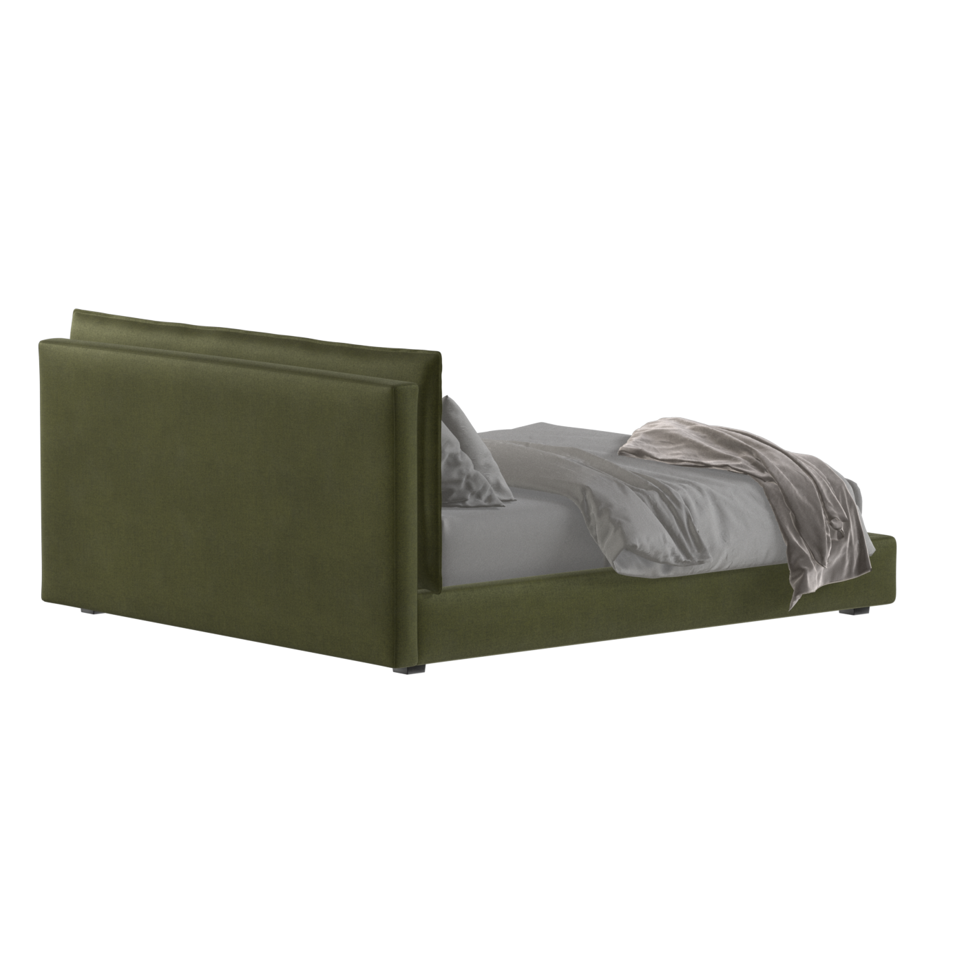 Thea Upholstered Double Bed with Clean Headboard
