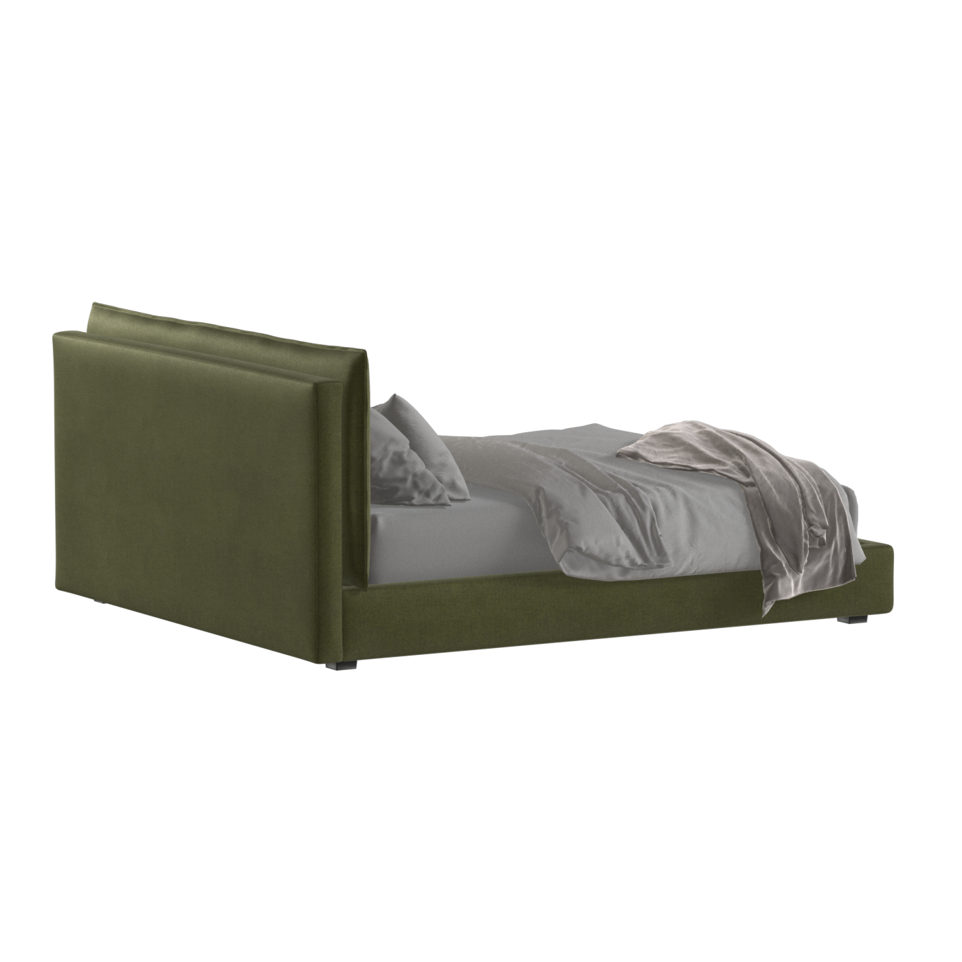 Thea Upholstered Double Bed with Clean Headboard