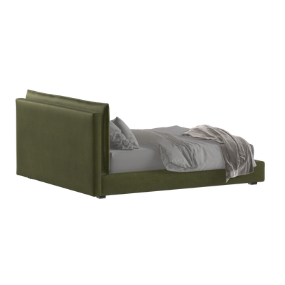Thea Upholstered Double Bed with Clean Headboard