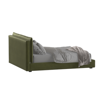 Thea Upholstered Double Bed with Clean Headboard