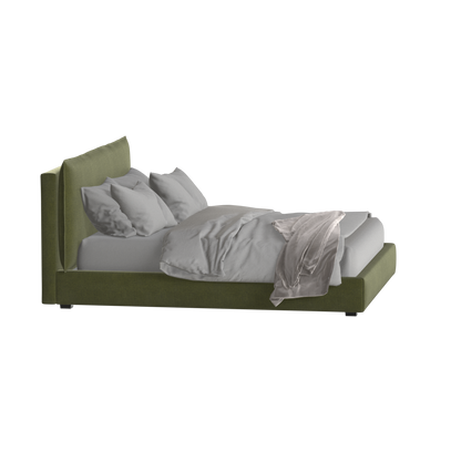 Thea Upholstered Double Bed with Clean Headboard