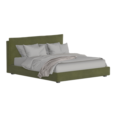 Thea Upholstered Double Bed with Clean Headboard
