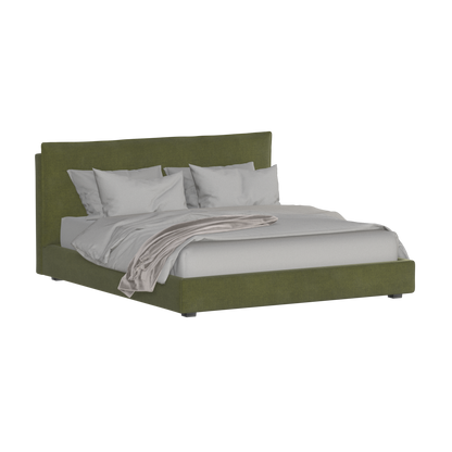 Thea Upholstered Double Bed with Clean Headboard