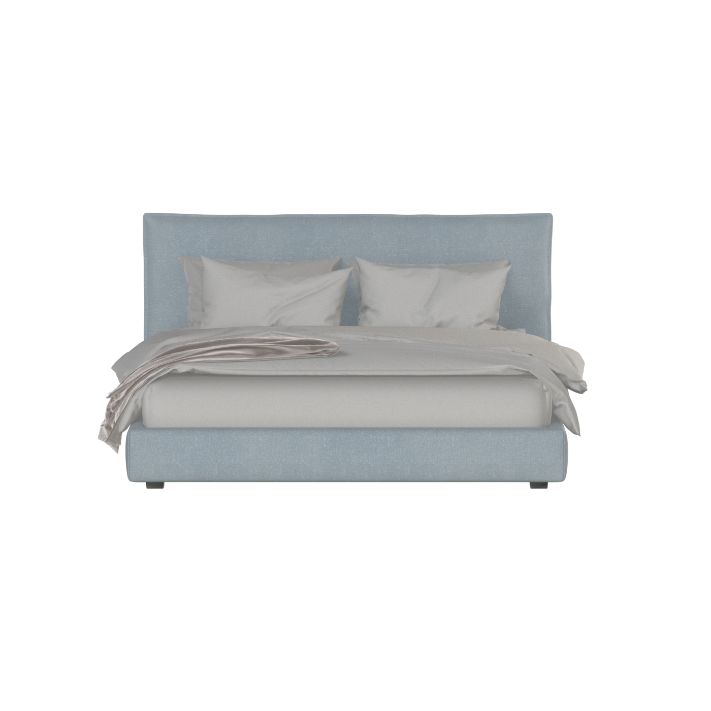 Thea Upholstered Double Bed with Clean Headboard
