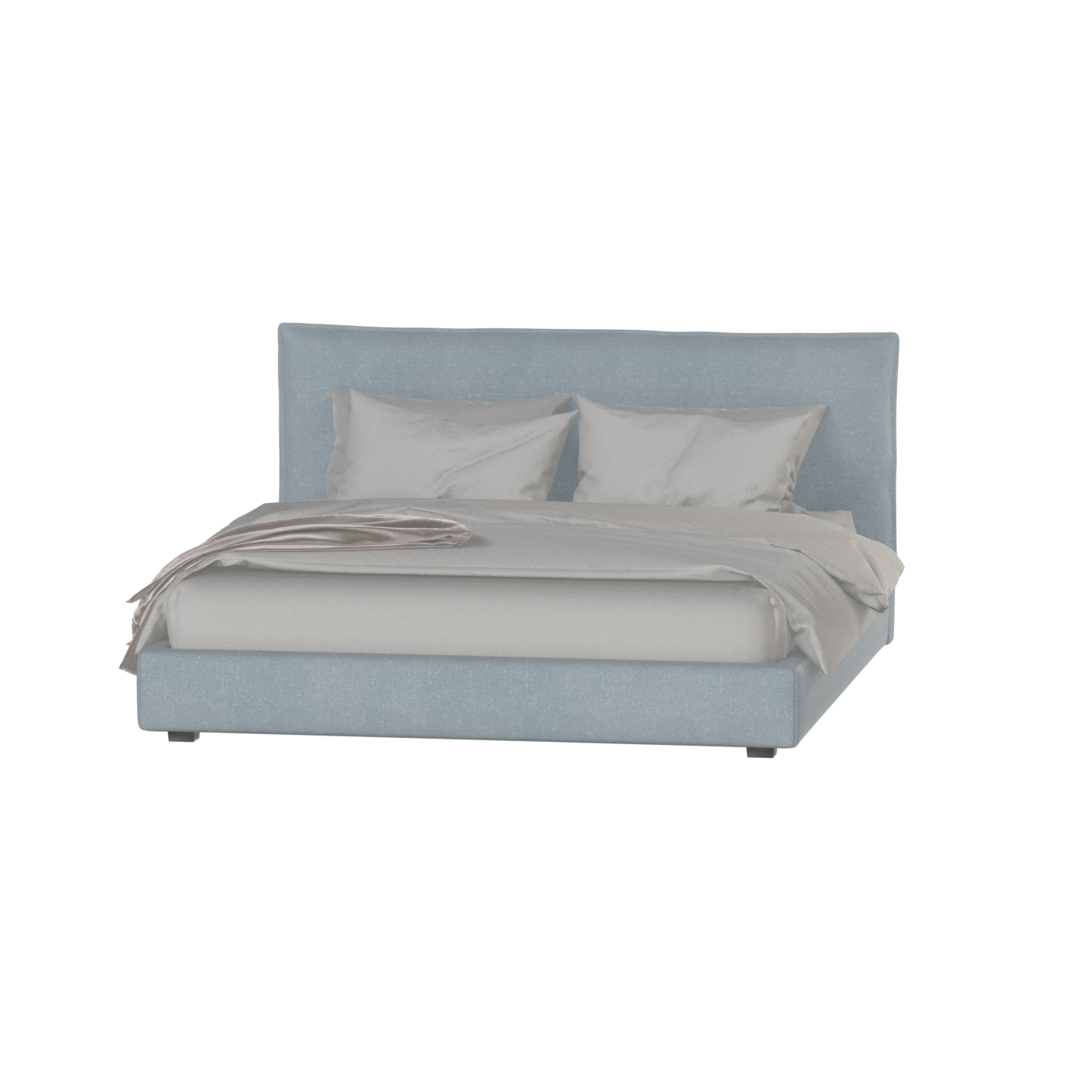 Thea Upholstered Double Bed with Clean Headboard