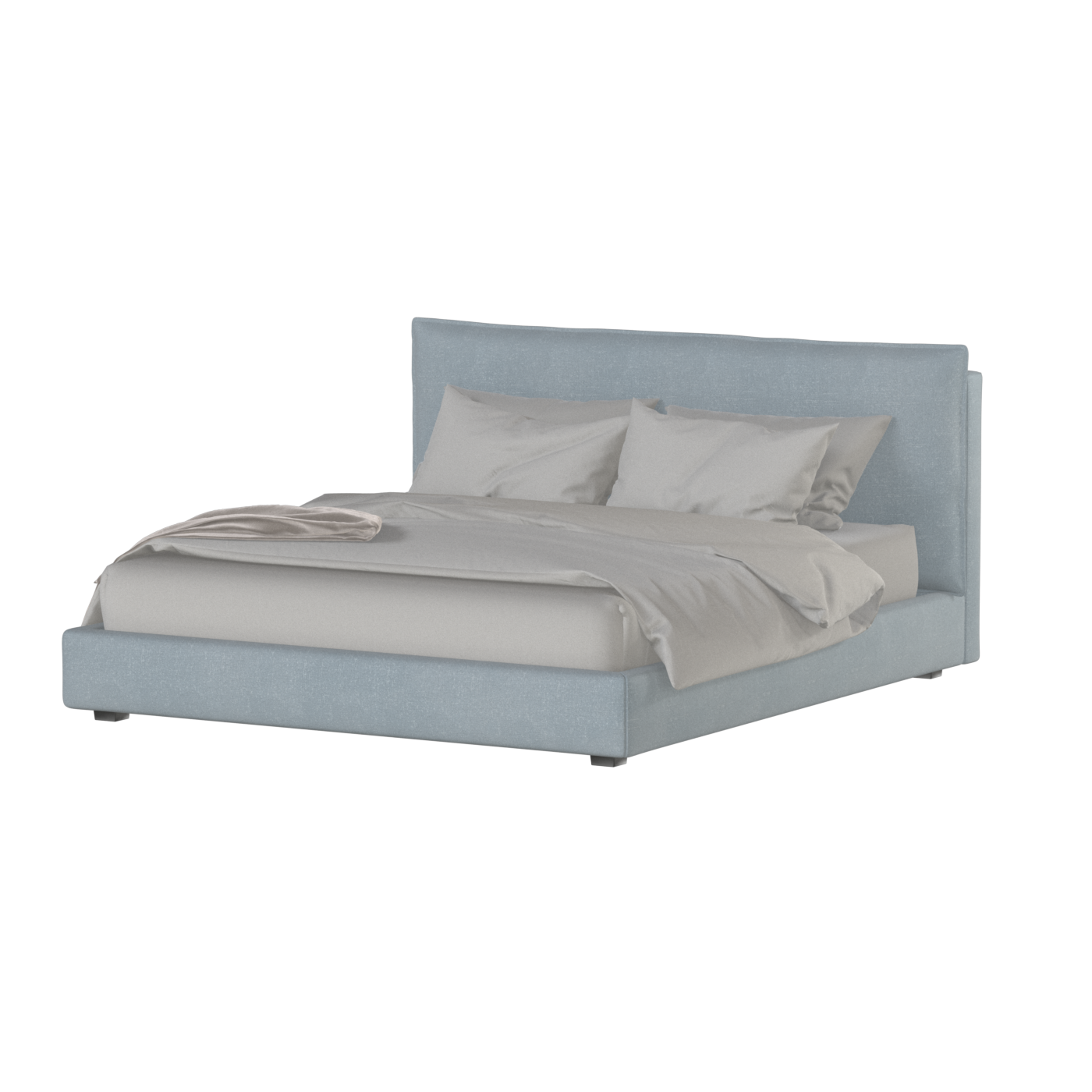Thea Upholstered Double Bed with Clean Headboard