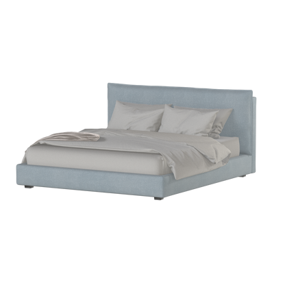 Thea Upholstered Double Bed with Clean Headboard