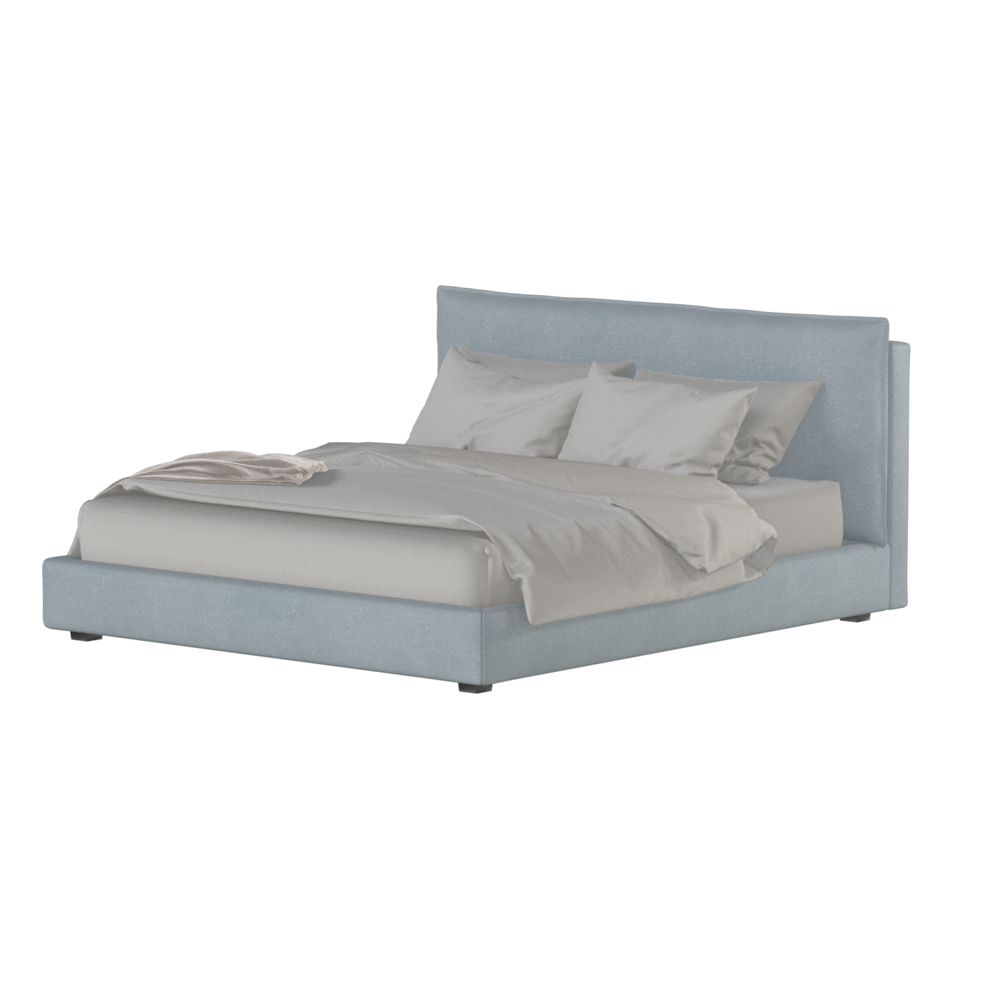 Thea Upholstered Double Bed with Clean Headboard