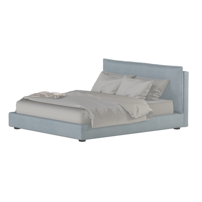 Thea Upholstered Double Bed with Clean Headboard