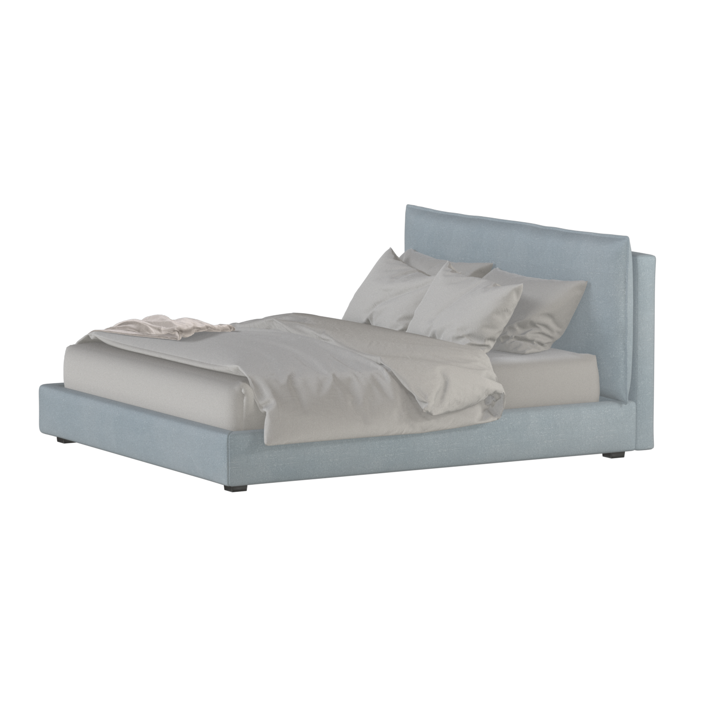 Thea Upholstered Double Bed with Clean Headboard